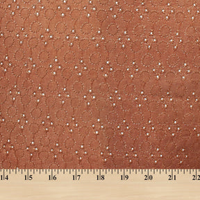 Circular Georgette Eyelet Fabric SV582032 Caramel 3