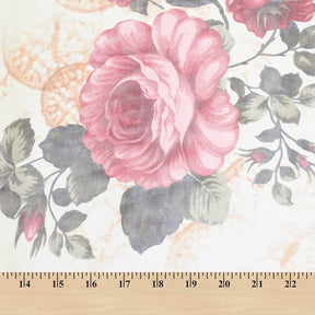 Ornamental Chain Floral Bouquet Silk Chiffon Fabric SV582038 3