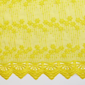 Lemon Flower Embroidery On Voile Fabric SV576070 3