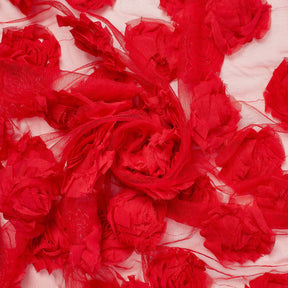 Red Rosette On Mesh Fabric SV574059 2