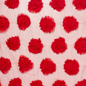 Red Rosette On Mesh Fabric SV574059 3