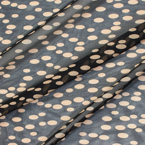Abstract Oval Spotted Printed Polyester Chiffon Fabric SV581962 1