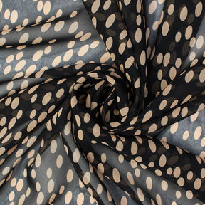 Abstract Oval Spotted Printed Polyester Chiffon Fabric SV581962 2
