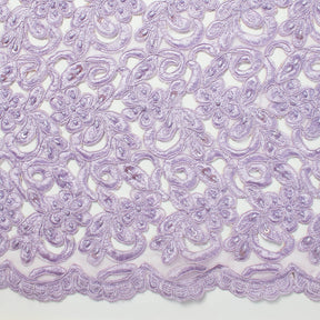 Floral Bloom Beaded Cording Embroidery On Mesh Lace Fabric SV582021 2
