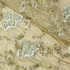 Double Layered Organza With Beads And Sequins Fabric SV576121 1