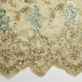 Double Layered Organza With Beads And Sequins Fabric SV576121 4