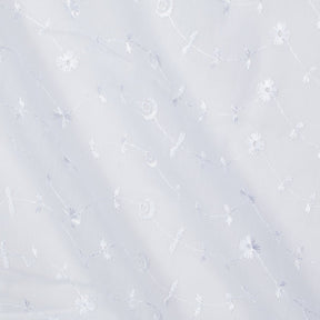White Bud Floral Cotton Eyelet Fabric SV576238 1