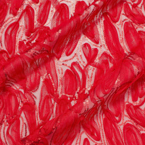 Red Mesh Ribbon On Mesh Fabric SV576566 1