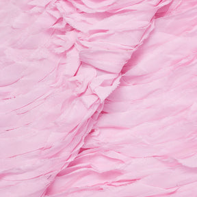 Burgundy Ruffle Wave Chiffon Fabric Group