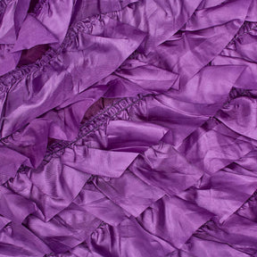 Multicolor Taffeta Fringe On Taffeta Fabric SV581028 Plum / Violet 1