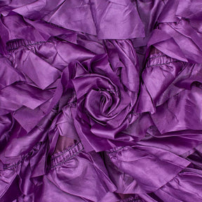 Multicolor Taffeta Fringe On Taffeta Fabric SV581028 Plum / Violet 2