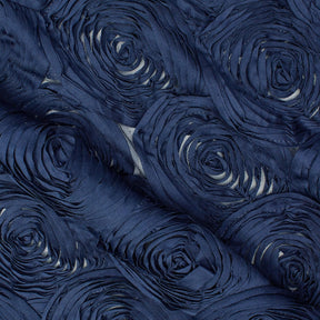 Knit Rosette On Mesh Fabric SV581575 Navy Blue 1