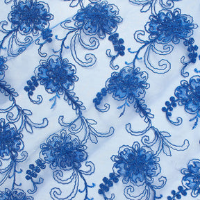 Corded Floral Vine On Mesh Fabric SV581567 1