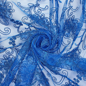Corded Floral Vine On Mesh Fabric SV581567 3