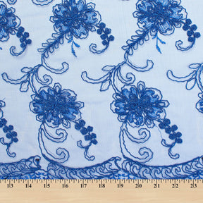 Corded Floral Vine On Mesh Fabric SV581567 4