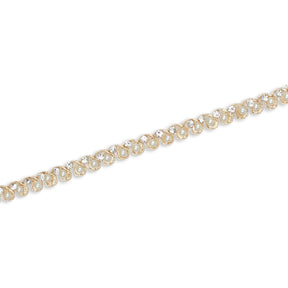 8 Millimeter Beaded Rhinestones Metallic Cording On Mesh SV581916 Beige A2