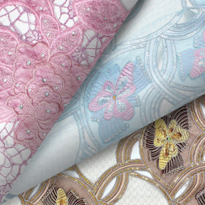 Butterfly Patch Chemical Lace Fabric SV582137 1
