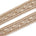 Floral Vine Beaded Sequin Metallic Woven Embroidery On 2 Inch Hemmed Mesh Lace Trim SV582480 Matte Image A4