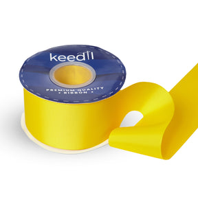 Keedil Grosgrain Ribbon Solid 2 25 Inch SV580571 Neon Yellow 1