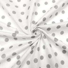 Small Polka Dot Cotton Poplin Fabric 43 44 Inch Fabric SV575576 White / Grey 3