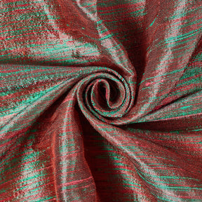 Iridescent Shot Silk Dupioni Fabric SV579030 Copper / Red / Green 1