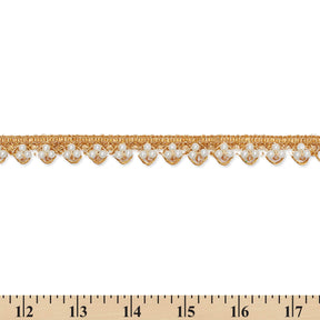 1 2 Inch Tri Bead Metallic Corded Trim SV581885 Gold A9