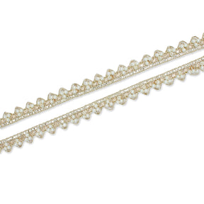 1 2 Inch Tri Bead Metallic Corded Trim SV581886 Silver A1