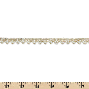1 2 Inch Tri Bead Metallic Corded Trim SV581886 Silver A9