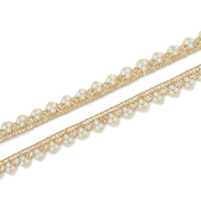 1 2 Inch Tri Bead Metallic Corded Trim SV581887 Beige A1