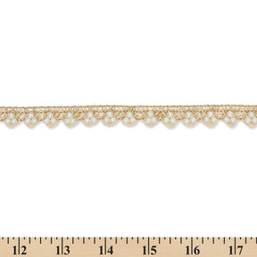 1 2 Inch Tri Bead Metallic Corded Trim SV581887 Beige A9