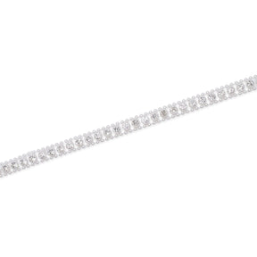 3 8 Inch Burlesque Flapper Diamond Pearl Chain Trim SV582538 White A1
