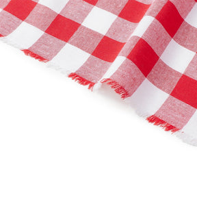 Gingham 1 Inch Check Yarn Dyed Broadcloth Fabric SV583069 Red / White Image A3