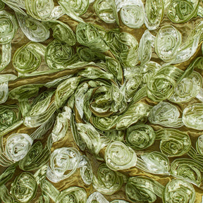 Distressed Olive Rosette Fabric SV580950 2