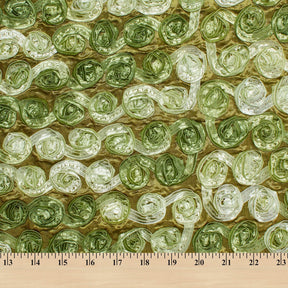 Distressed Olive Rosette Fabric SV580950 4