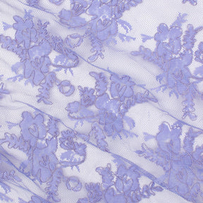 Corded Floral Embroidery On Mesh Fabric SV581065 Lilac 1