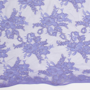 Corded Floral Embroidery On Mesh Fabric SV581065 Lilac 2