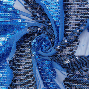 Zig Zag Stripe Sequins On Mesh Fabric SV576573 Royal Blue 2