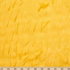 Triangle Leaf Ruffle Chiffon Fabric SV576205 Yellow 3