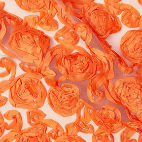 Taffeta Ribbon Rosette On Mesh Fabric Group