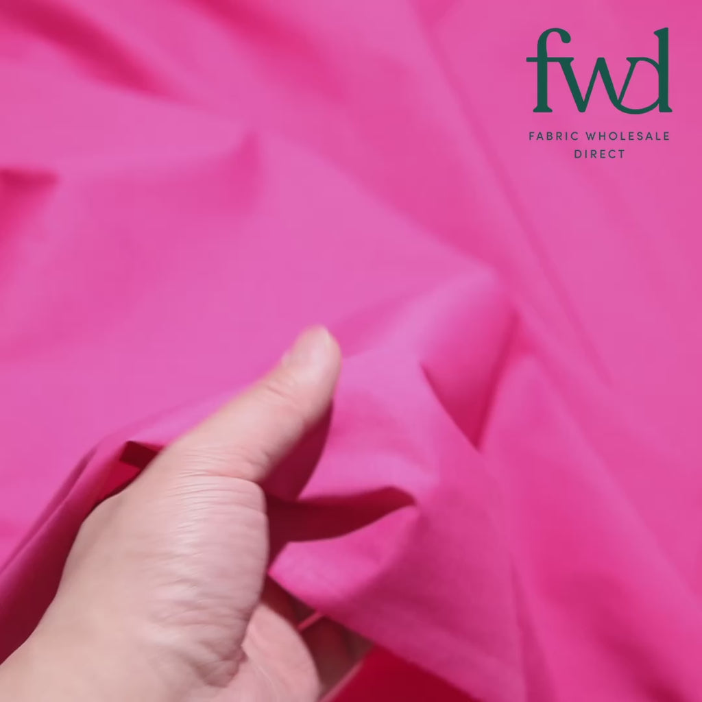 Cotton Polyester Broadcloth (44/45 Inch) Fuchsia Fabric Video|SV571568