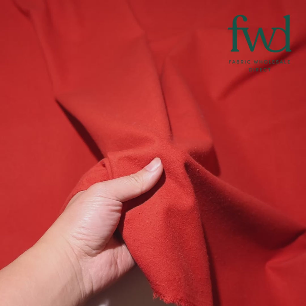 Cotton Flannel (5 Oz) Rust Fabric Video|SV573550