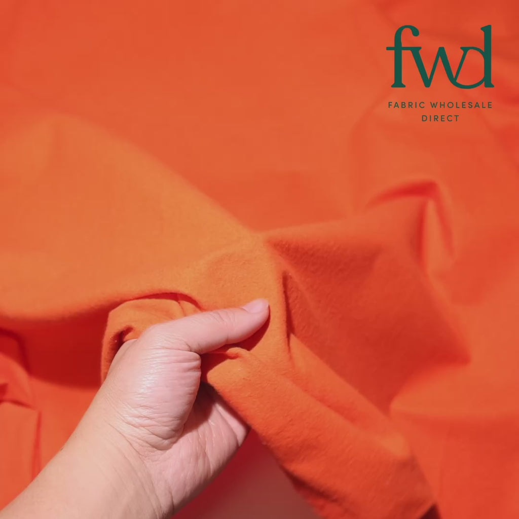 Cotton Flannel (5 Oz) Orange Fabric Video|SV576682