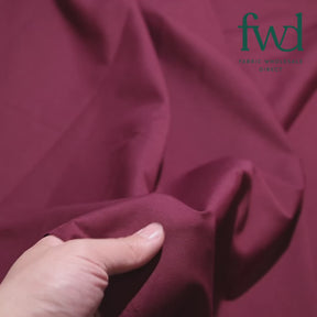 Cotton Polyester Broadcloth (44/45 Inch) Wine Fabric Video|SV571573