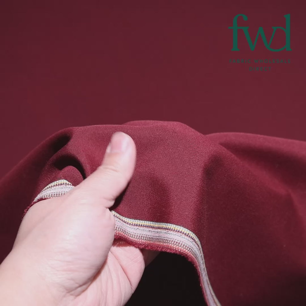 Ottertex® Outdoor Water-Repellant Fade-Resistant Acrylic Canvas (Stiff Finish, 10 Year Warranty) Burgundy Fabric Video|SV581839