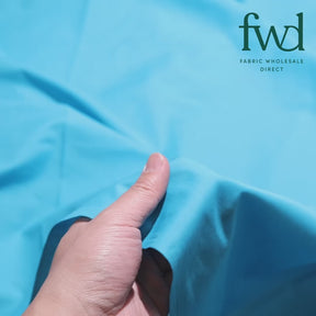 Cotton Polyester Broadcloth (58/60 Inch) Turquoise Fabric Video|SV571441