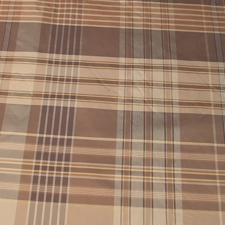 Geometric Plaid Tartan Check Silk Taffeta (54 Inch) Fabric Video|SV581533