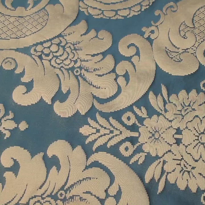 Damask Silk Satin Twill Jacquard (58 Inch) Fabric Video|SV581558