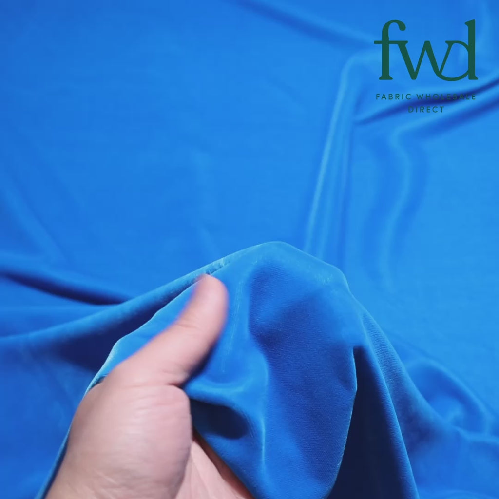 Micro Velvet Turquoise Fabric Video|SV571521