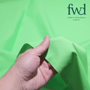 Cotton Polyester Broadcloth (44/45 Inch) Apple Green Fabric Video|SV571560