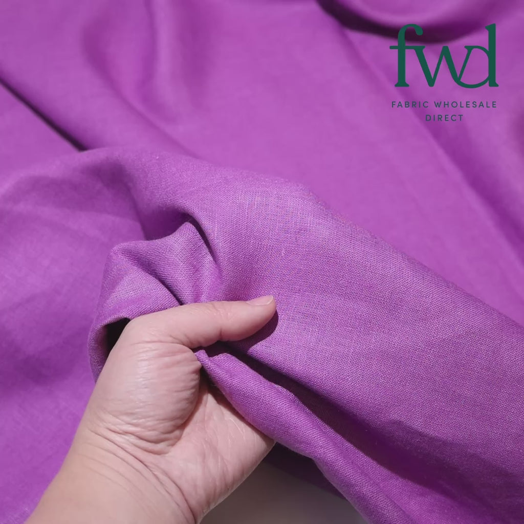 Yorkshire 6.7 oz Natural Linen Fabric Lilac Video|SV580999